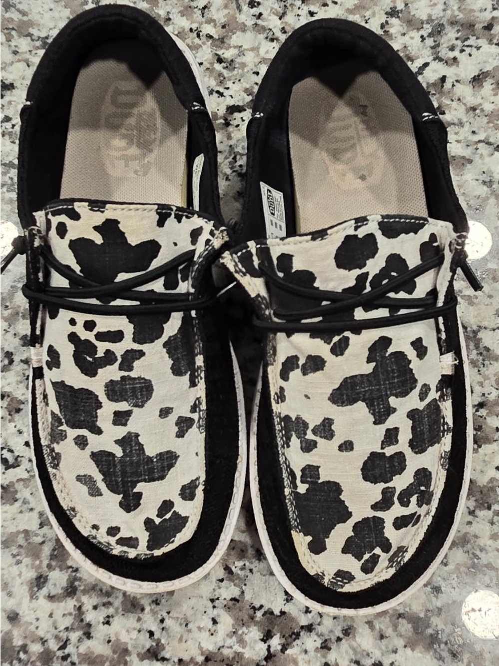 HEYDUDE Wendy Boho Cow Print Shoes – Women’s Size 8